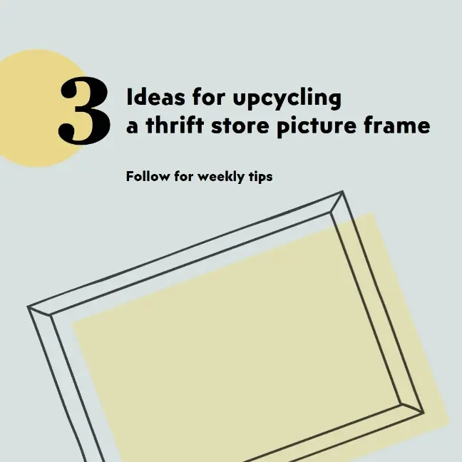 title White Follow for weekly tips Ideas for upcycling  a thrift store picture frame 3