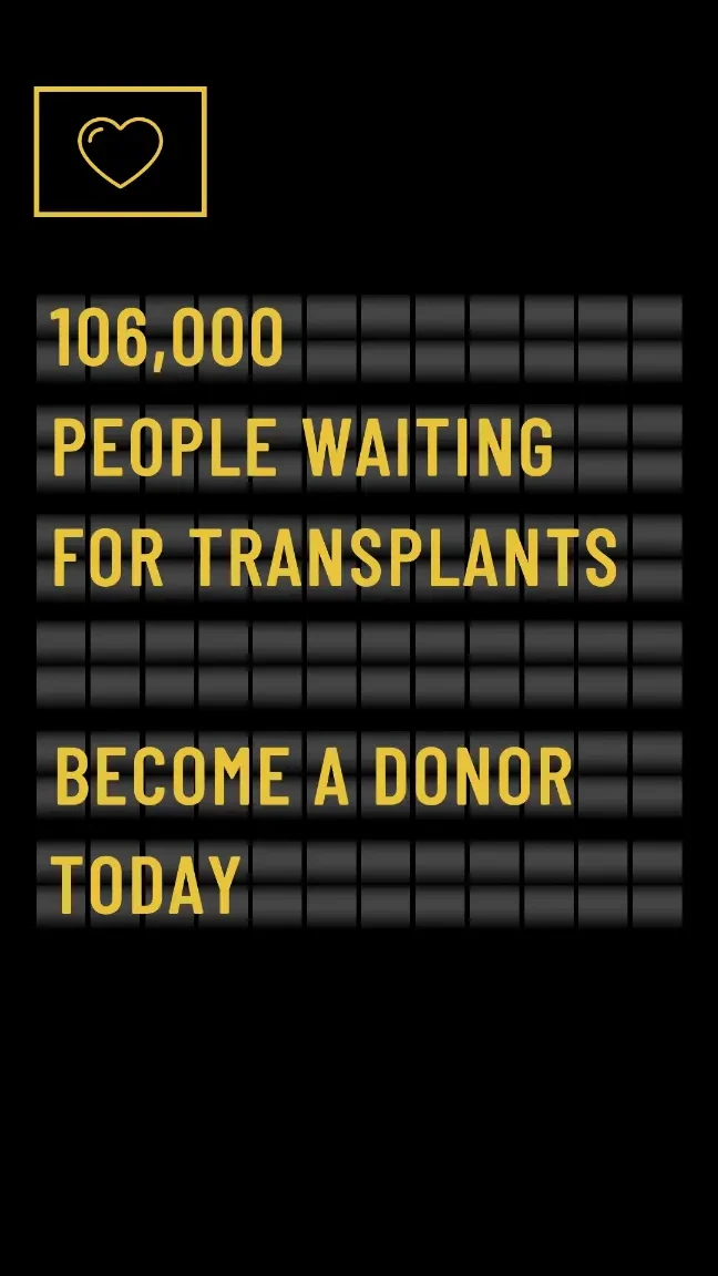 Become an organ donor today Black Modern Bold