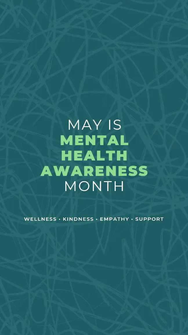 Support mental health awareness green modern-bold