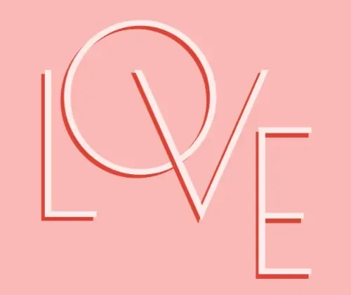 Love letters pink organic-boho