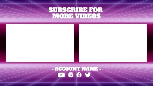 Synthwave Youtube outro card Synthwave Youtube outro card