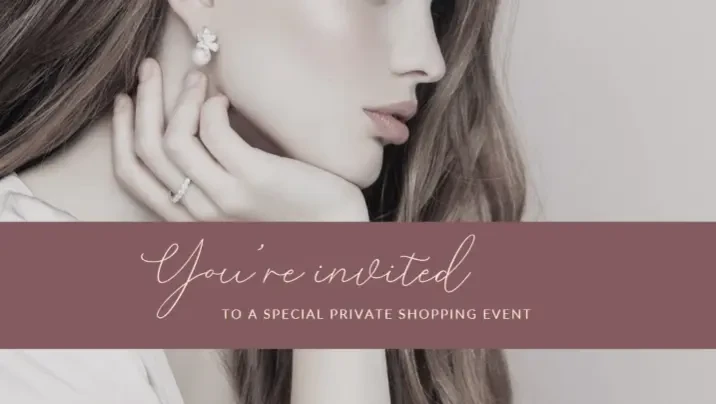 title White Modern Simple You’re invited TO A SPECIAL PRIVATE SHOPPING EVENT
