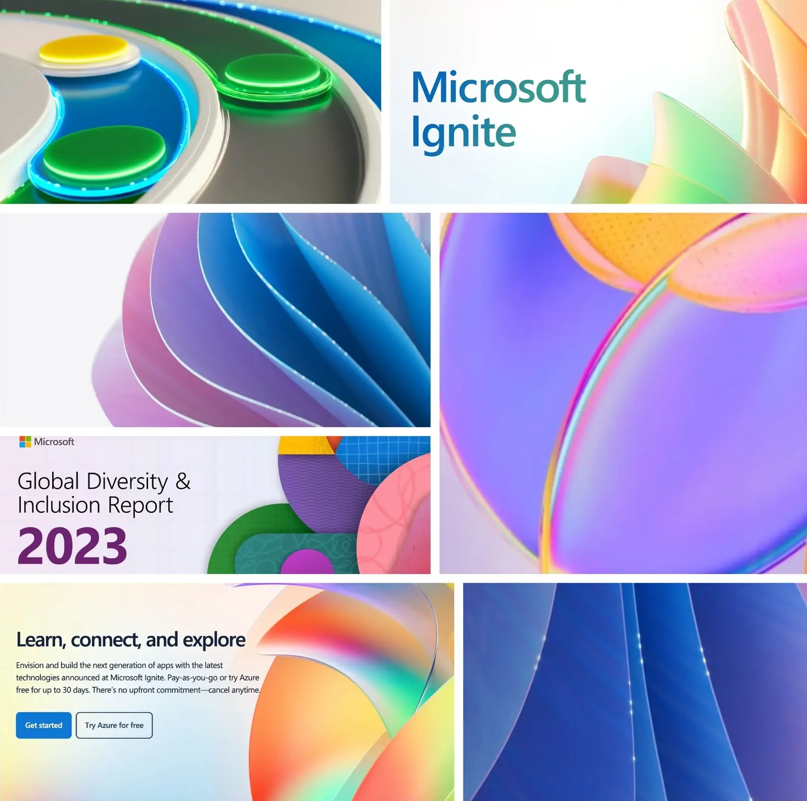 3D illustration of Microsoft Ignite 