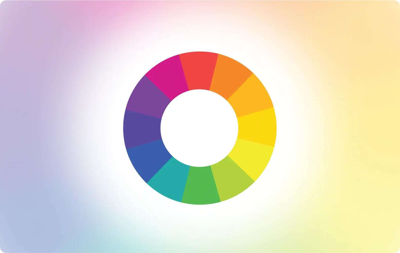 Image of a basic color wheel with 12 colors.