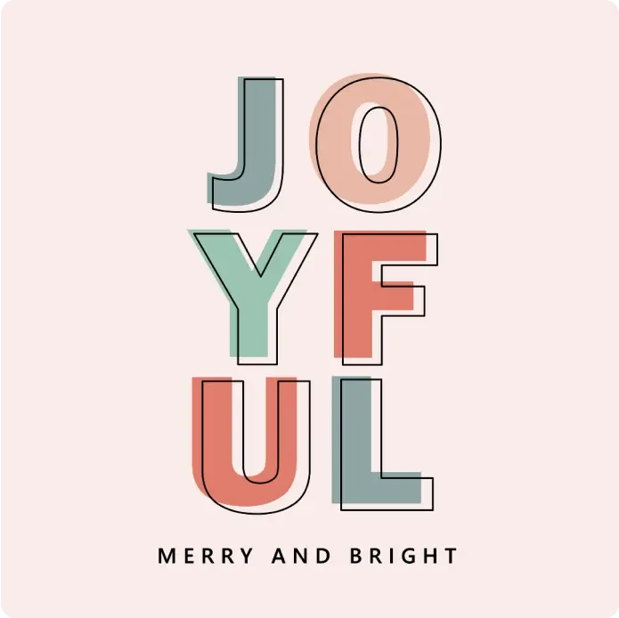 An image of a template with "Joyful" written on it.