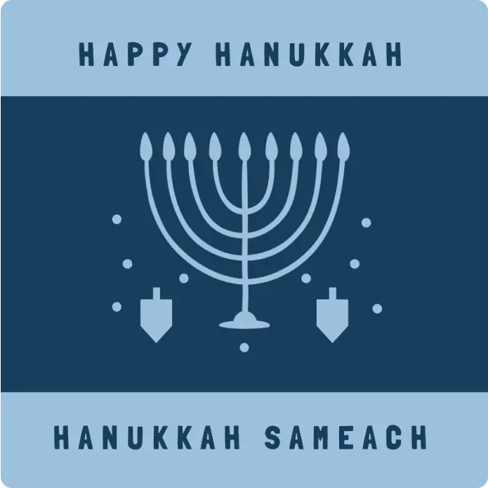 A picture of the Blessings of Hannukah template