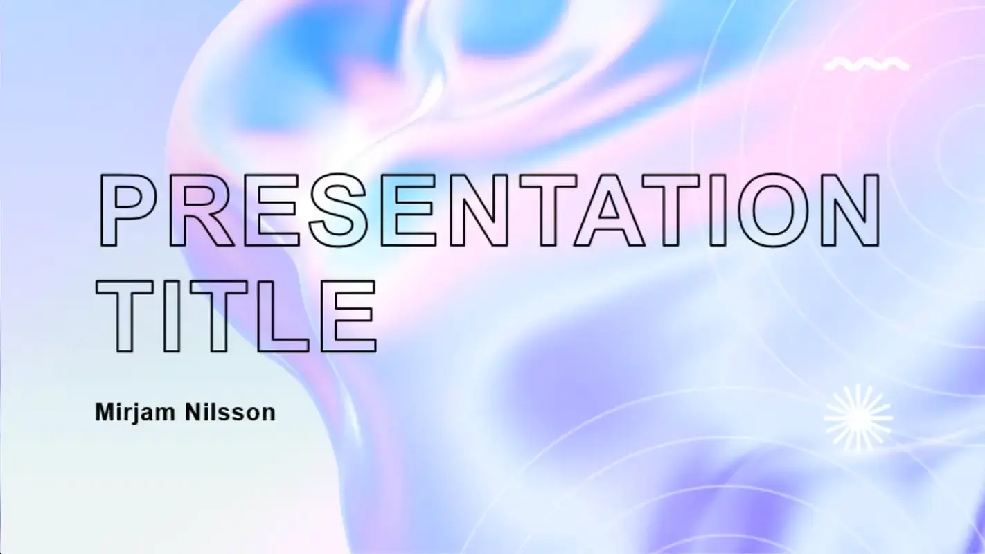 A vibrant pastel rainbow PowerPoint presentation template