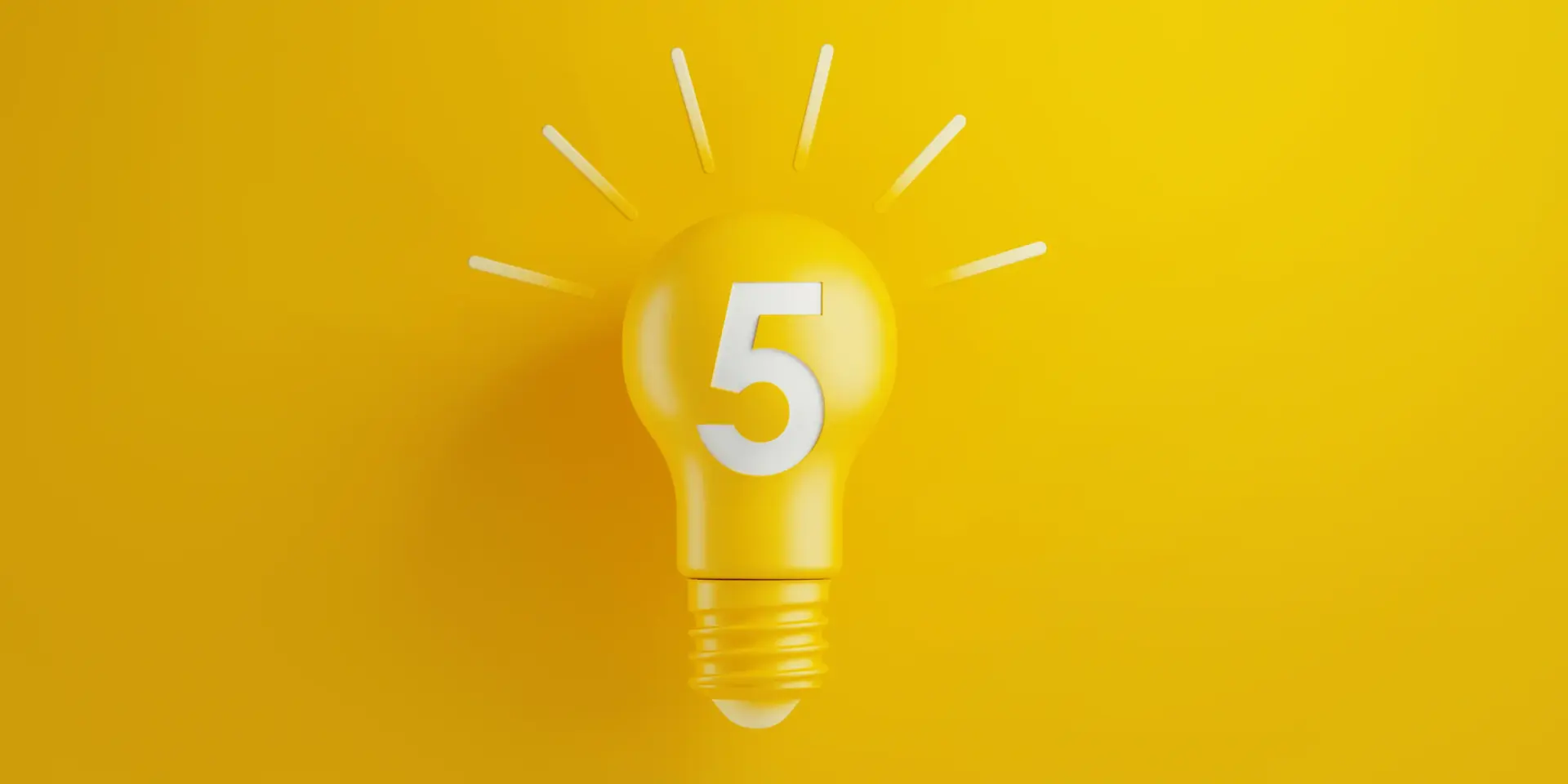 Light bulb on a yellow background.