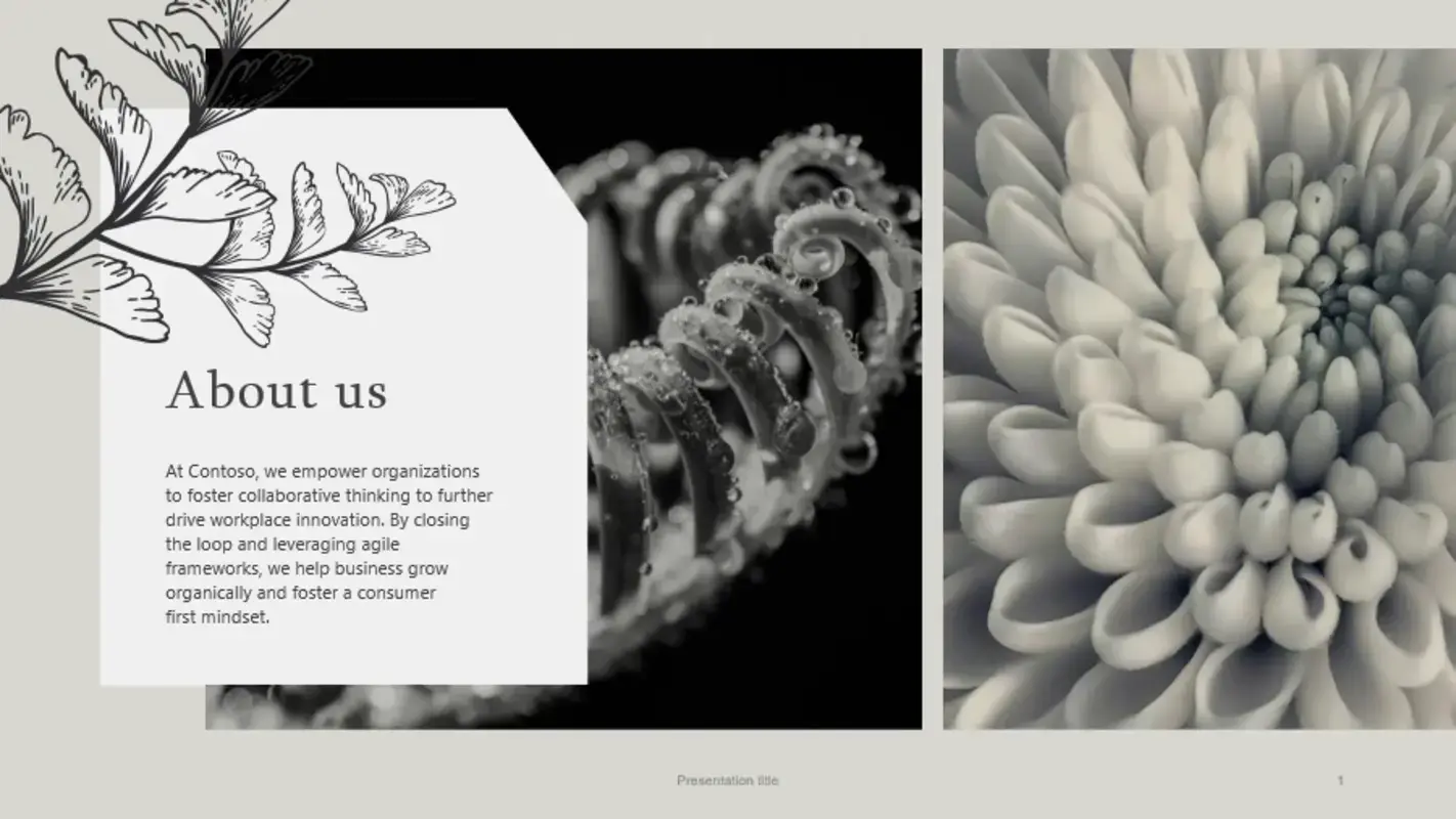 The Botanical pitch deck template for PowerPoint