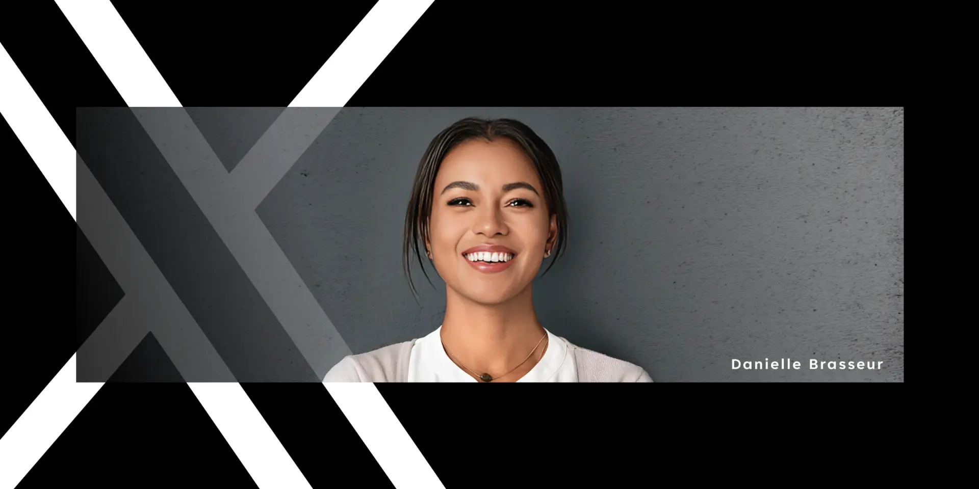example of a header photo with a woman smiling