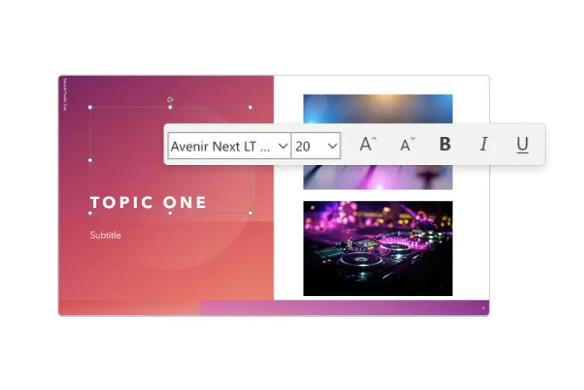 powerpoint online import template