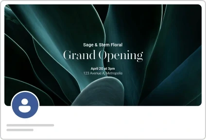 Grand opening Facebook cover template