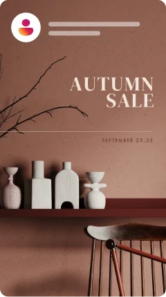 Autumn sale Instagram story template