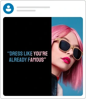 Fashion brand LinkedIn post template