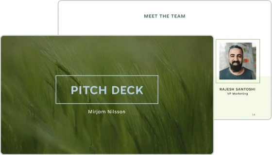Pitch deck presentation template