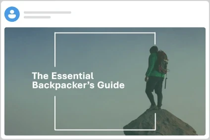 Essential backpacker's guide Twitter post template