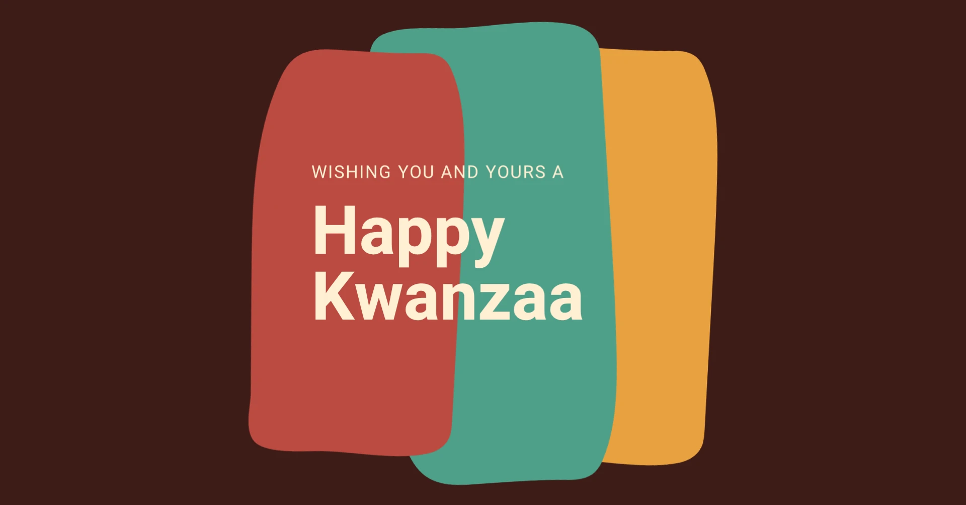 Celebrate Kwanzaa blue modern-color-block