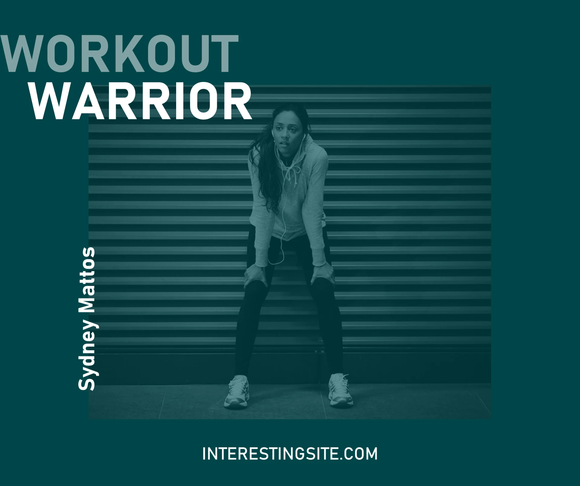 Workout warrior blue modern-bold