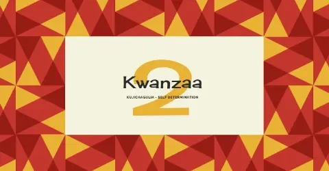Self-determination for Kwanzaa Red Modern Geometric & Linear