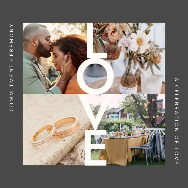 Commitment to love Gray Modern Simple