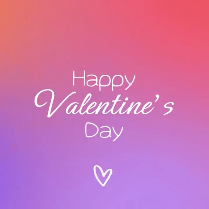 Simple Valentine's Day card with pink purple gradient  Simple Valentine's Day card with pink purple gradient