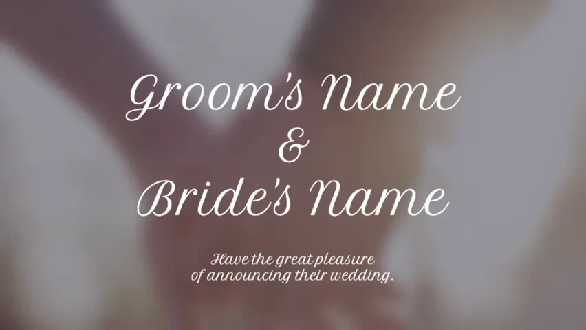 Bohemian wedding invitation video template Invite your guests to your wedding with our bohemian wedding invitation video template, just change the bride and groom names, date and location!