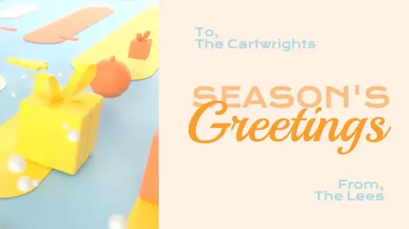 Season's greetings video card Season's greetings video card