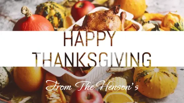 Happy Thanksgiving video card - feast Say happy Thanksgiving with this personalised video card template