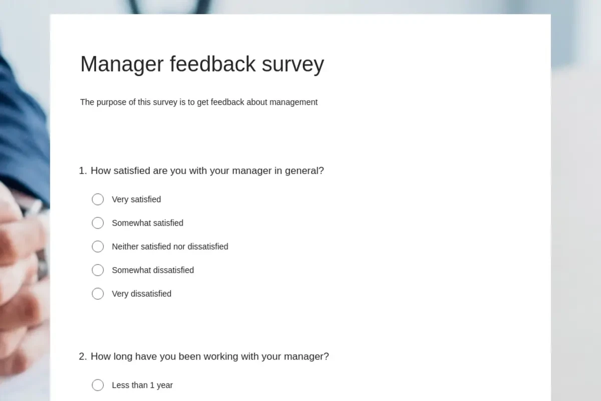 Manager feedback survey gray