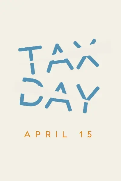 Don't forget Tax Day gray modern-simple