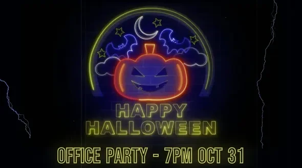 Electric Halloween party invite Electric Halloween party invite