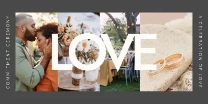 Commitment to love Gray Modern Simple