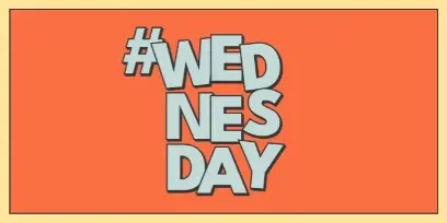 Wednesday for the win Orange Modern Bold